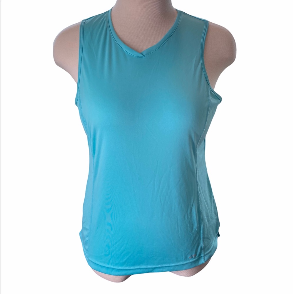 Champion Women's Activewear Tank Top Teal Green XL Mesh Sided Running Yoga Gym
